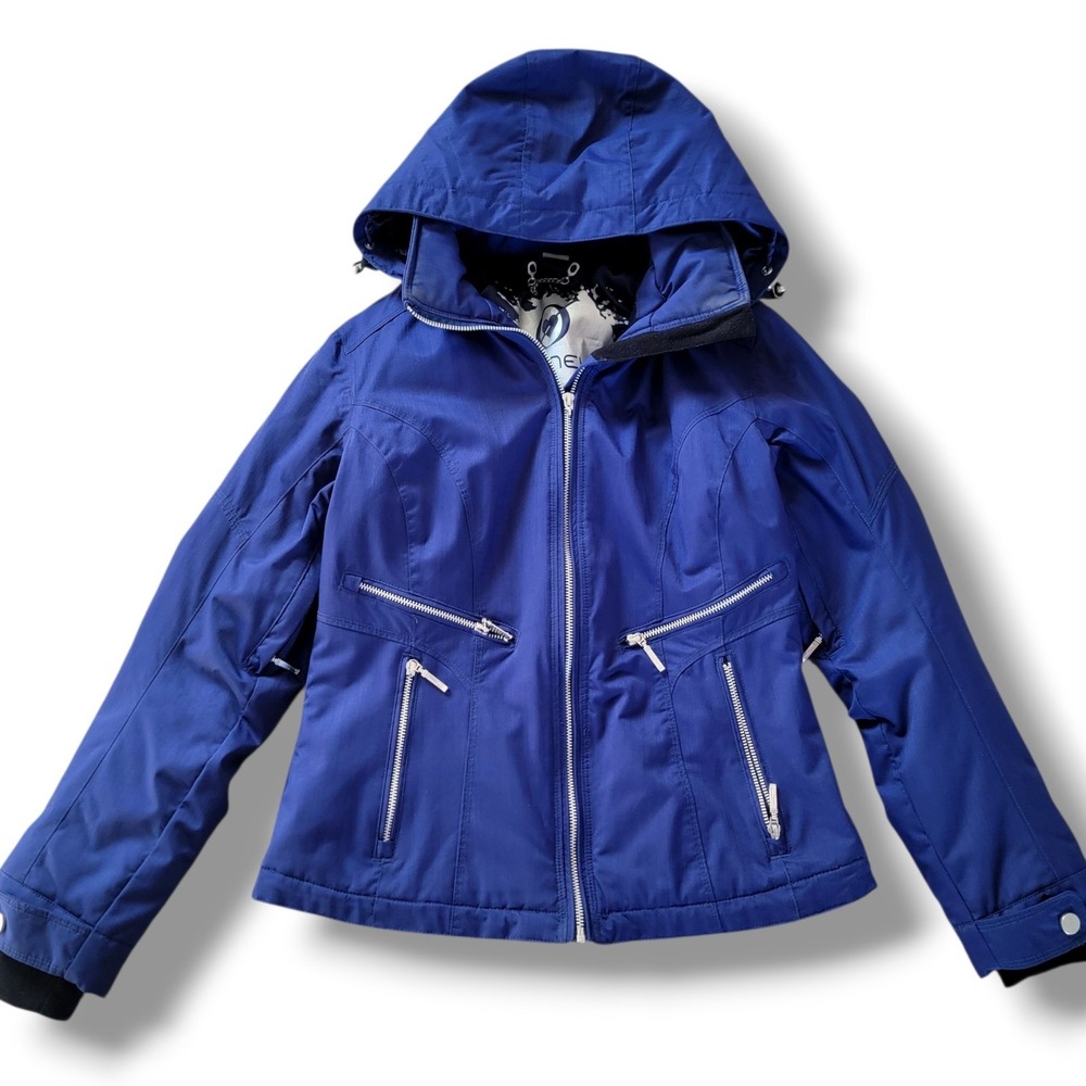 Obermeyer Blue Kristina Ski Snowboard Snow Winter Jacket Detachable Hood Size‎ 8